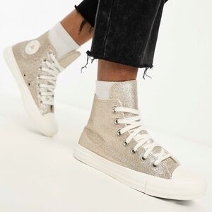 Like New! [Converse] Gold Chuck Taylor < 70 > High-Top Glitter Shoes | Women's 9